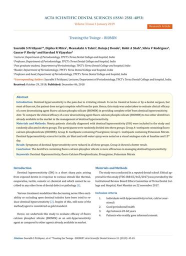 7clinical biomin treating the twinge